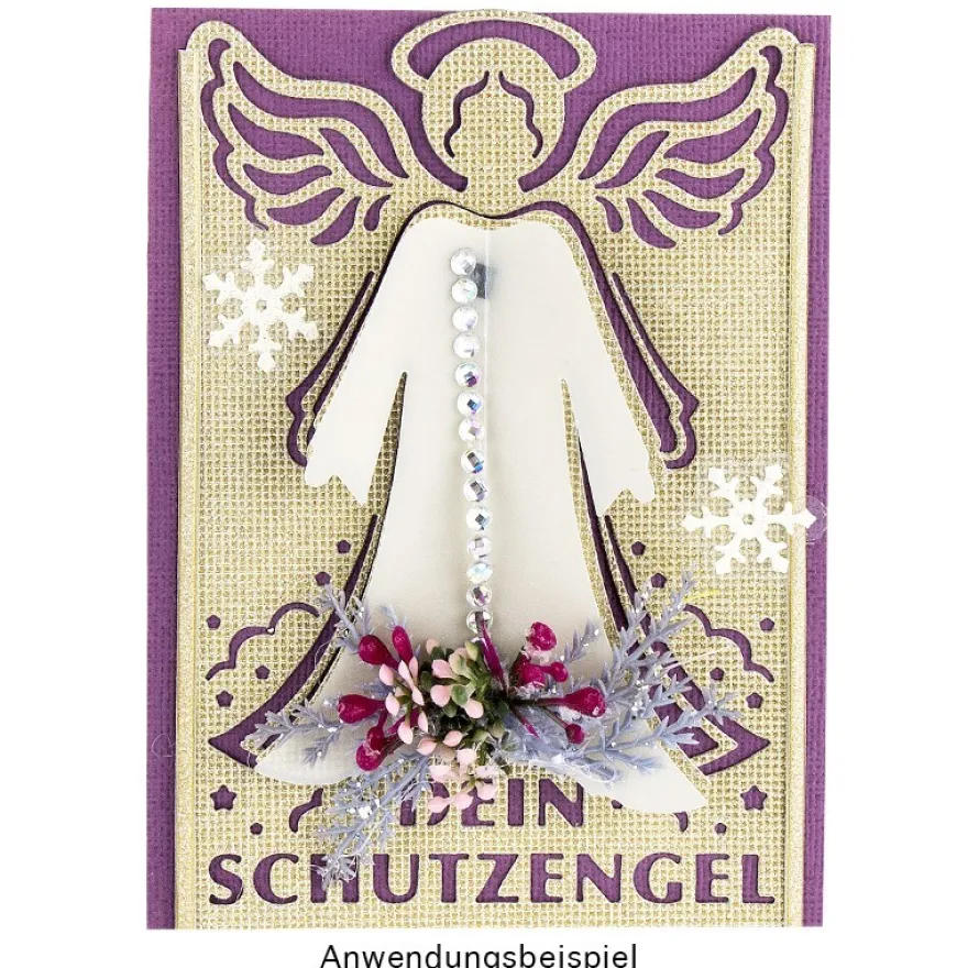 Stanzschablone, Schutzengel, 14,1cm x 9,2cm