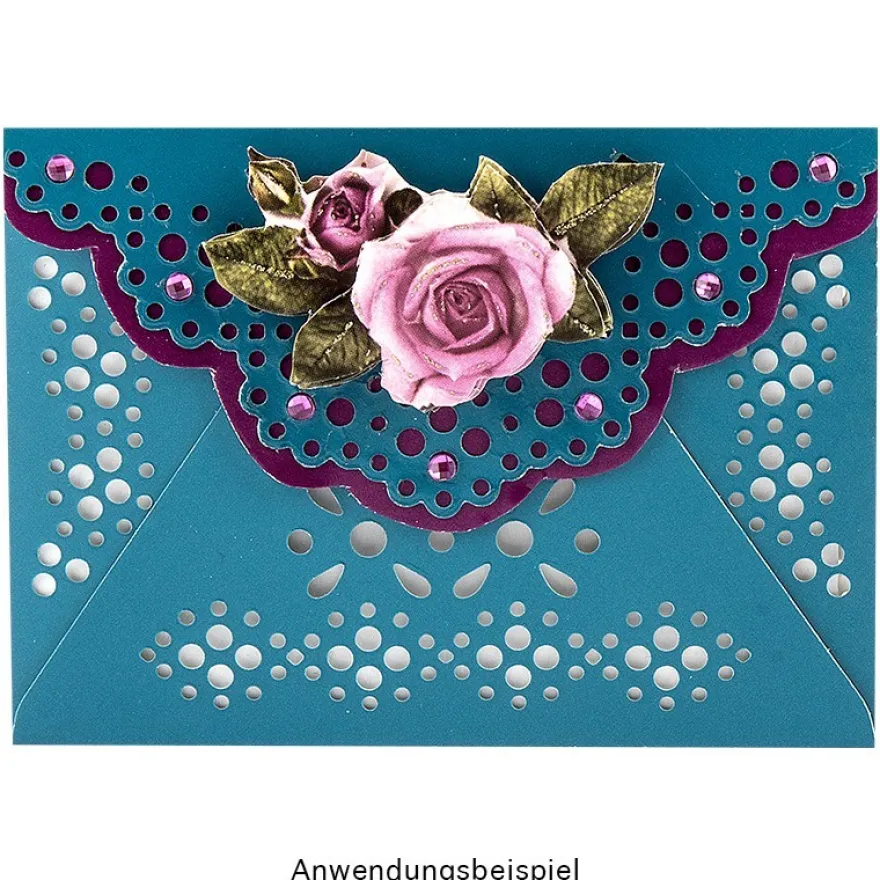 Stanzschablone, Umschlag, 16cm x 16,2cm