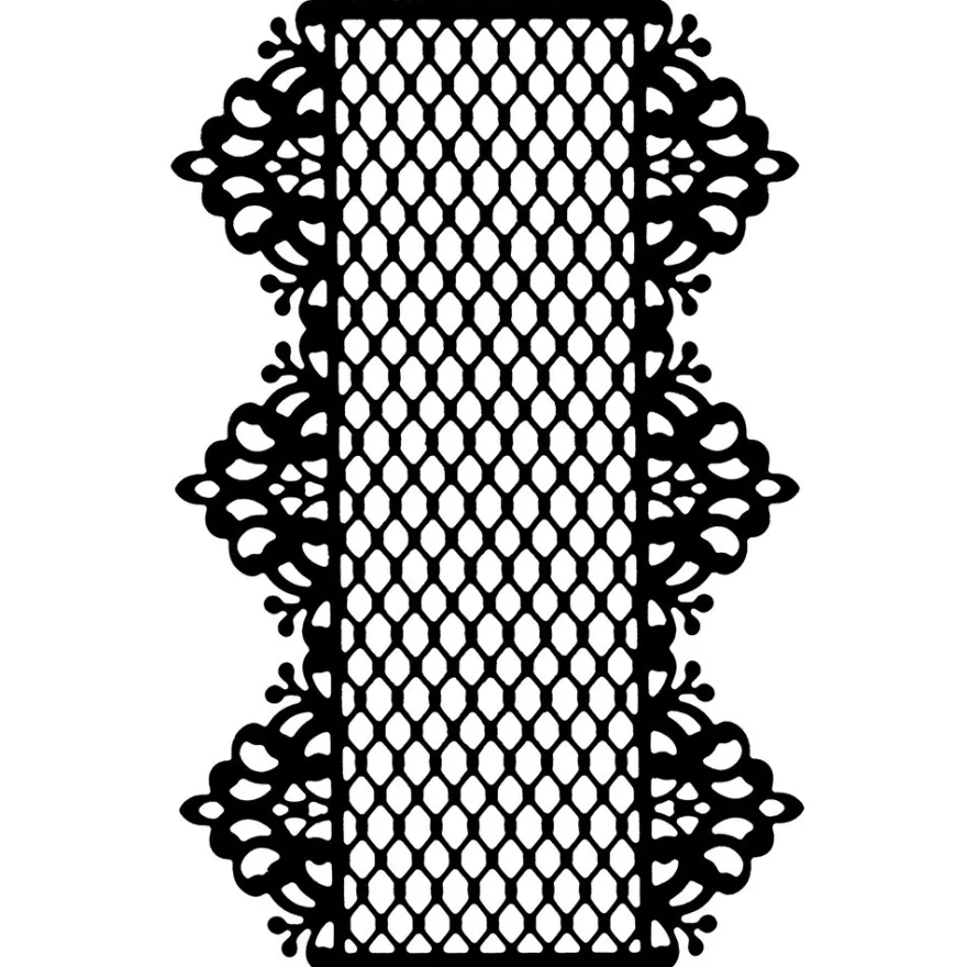Stanzschablone, Zierdeckchen 8, 14cm x 9,4cm