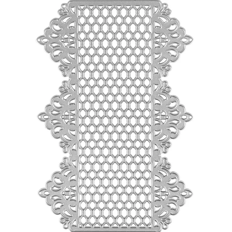 Stanzschablone, Zierdeckchen 8, 14cm x 9,4cm