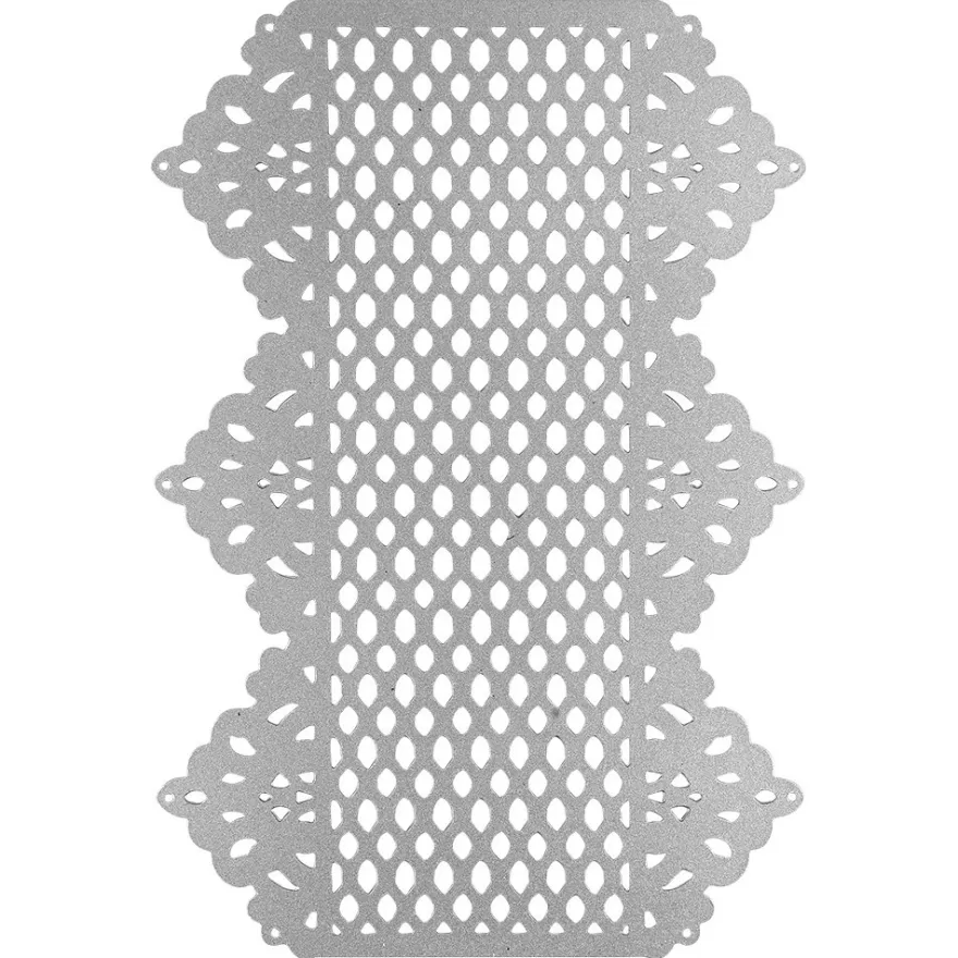 Stanzschablone, Zierdeckchen 8, 14cm x 9,4cm