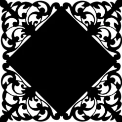 Stanzschablone, Zierdeckchen 1, 14cm x 14cm