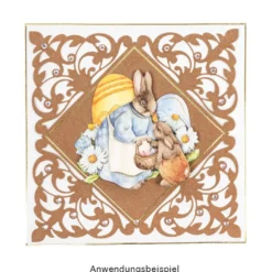 Stanzschablone, Zierdeckchen 1, 14cm x 14cm