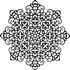 Stanzschablone, Zierdeckchen 3, 14cm x 14cm