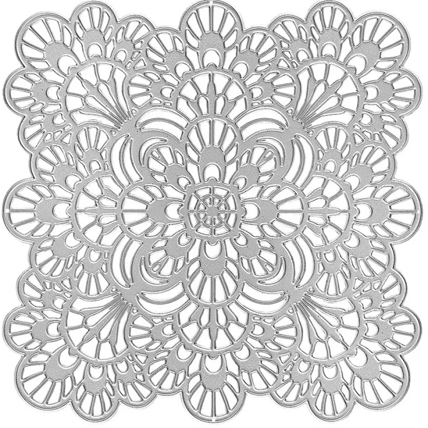 Stanzschablone, Zierdeckchen 2, 14cm x 14cm