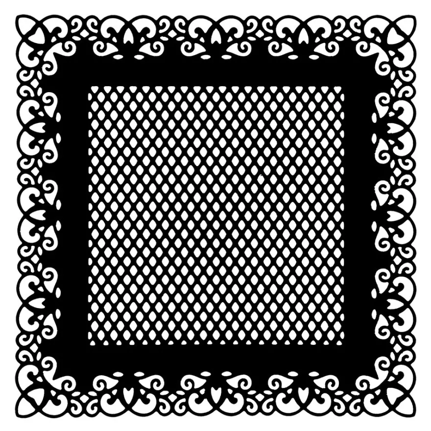 Stanzschablone, Zierdeckchen 9, 13,9cm x 13,9cm