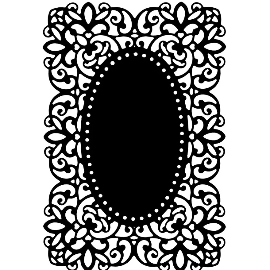 Stanzschablone, Zierdeckchen 5, 13,9cm x 9,3cm