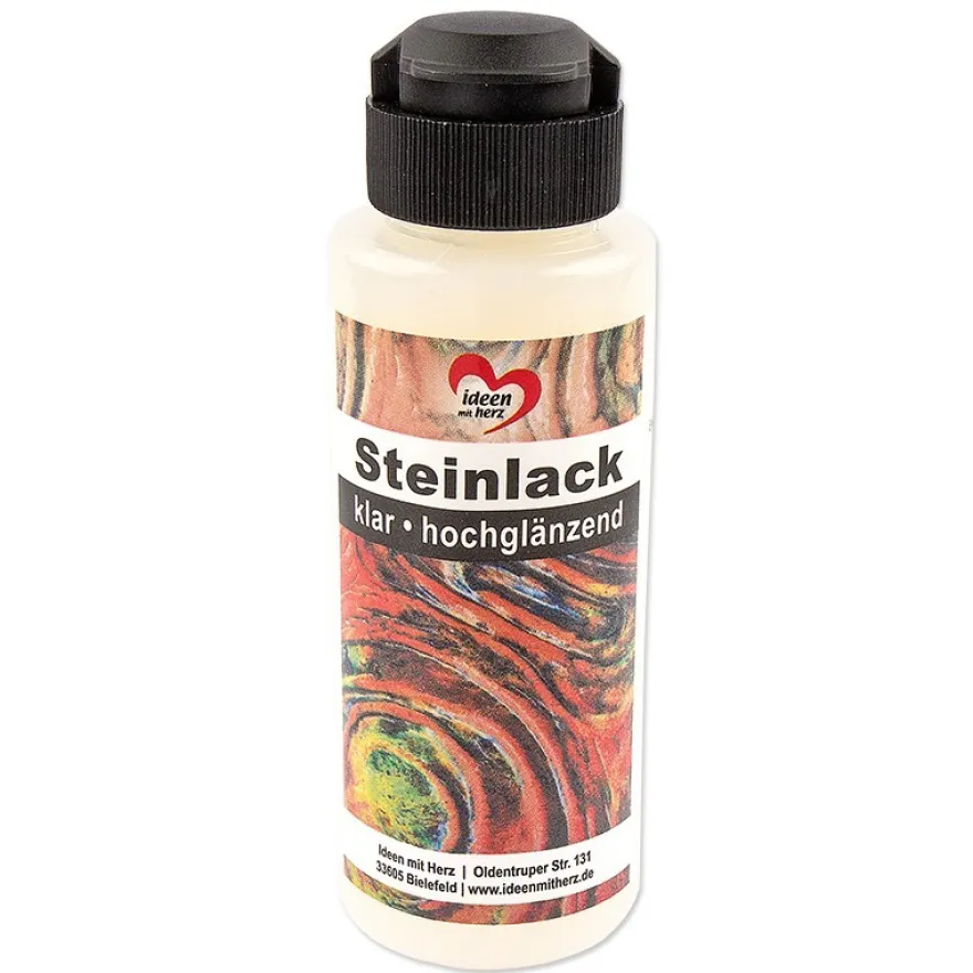 Steinlack, klar, hochglänzend, 120ml