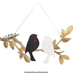 Äste mit Vogel, 40cm x 22,7cm, 4mm stark, 2 Stück