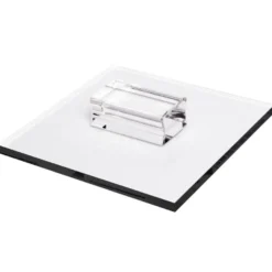 Stempel-Block mit Griff, 16cm x 16cm x 0,8cm, transparent