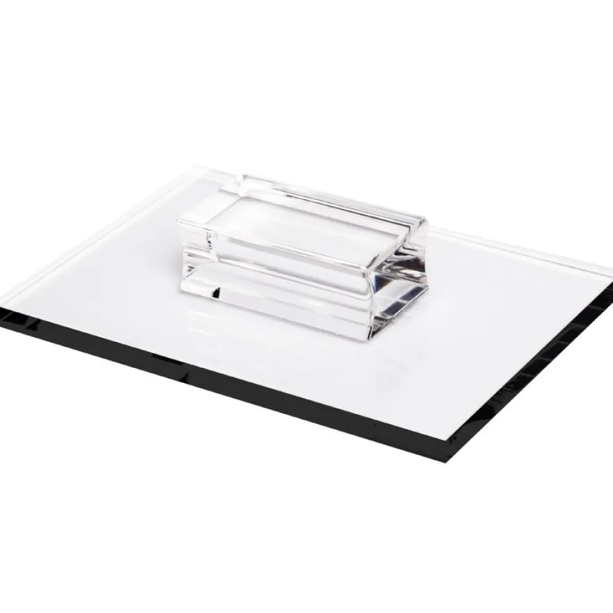 Stempel-Block mit Griff, 16cm x 11cm x 0,8cm, transparent