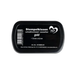 Stempelkissen, schnelltrocknend, wasserfest, 7,5cm x 4,3cm, gold
