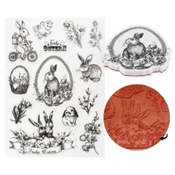 Stempel, Osterzeit, verschiedene Designs & Größen, 13 Stück
