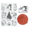 Stempel, Wichtel im Winter, verschiedene Designs & Größen, 12 Stück