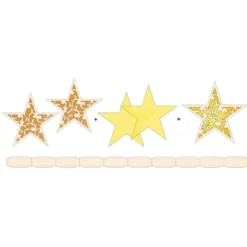 Stern Diana, 24 cm Ø, Stanzformen, perlmutt/gelb