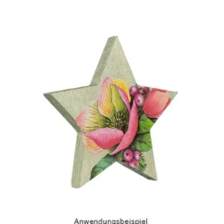 Sterne, Holz, 10cm x 10,5cm x 1cm, zum Aufstellen, 4 Stück