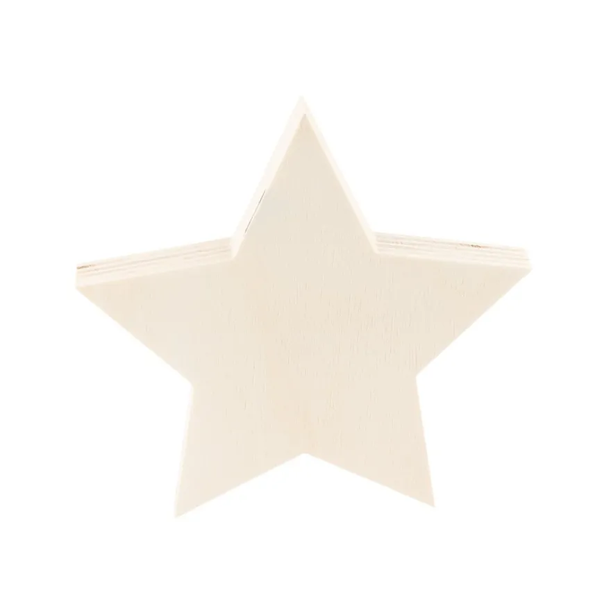Sterne, Holz, 10cm x 10,5cm x 1cm, zum Aufstellen, 4 Stück