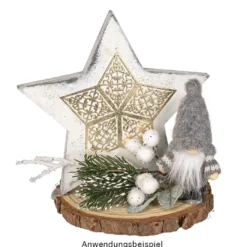 Sterne, Holz, 14cm x 14,5cm x 1,5cm, zum Aufstellen, 2 Stück