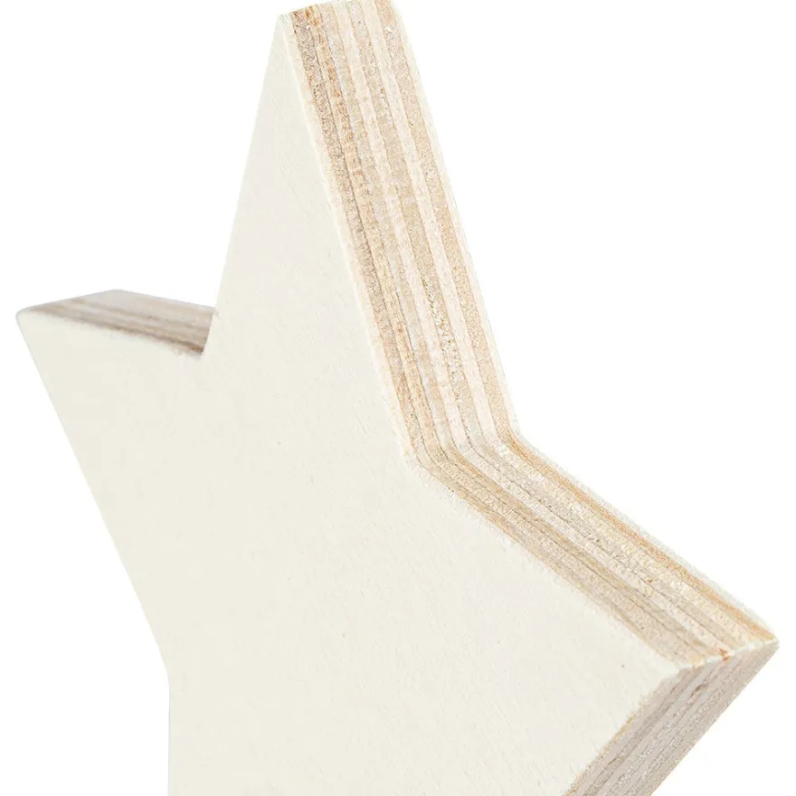 Sterne, Holz, 14cm x 14,5cm x 1,5cm, zum Aufstellen, 2 Stück