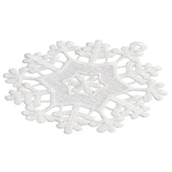 Stick-Designs, Eiskristalle 1, Ø 7,5cm bis 9,5cm, weiß, 10 Stück