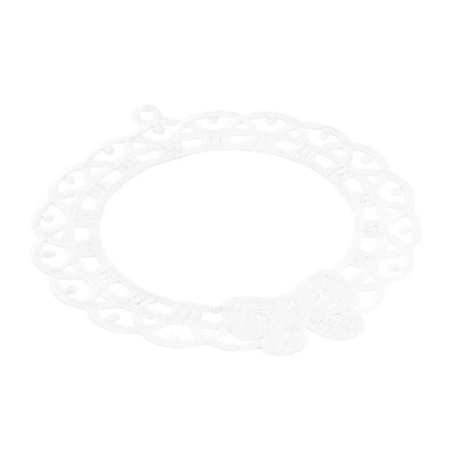 Stick-Designs, Kränze mit Schleife, 8,7cm x 9,6cm, weiß, 10 Stück