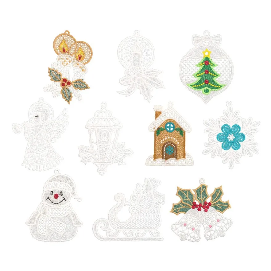 Stick-Designs, Winter/Weihnachten 2, 6cm bis 10cm, 10 Stück