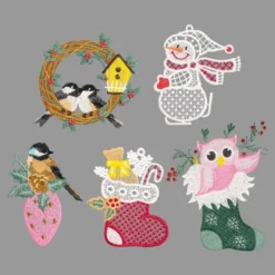 Stick-Designs, Winter/Weihnachten 1, 8cm bis 12,5cm, 5 Stück