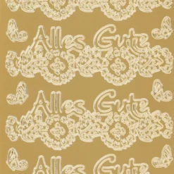 Sticker, Alles Gute, Perlmuttlfolie, gold