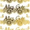 Sticker, Alles Gute, Spiegelfolie, gold