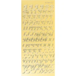 Sticker, Alphabet 2 Großbuchstaben, Spiegelfolie gold