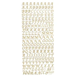 Sticker, Alphabet 1 Großbuchstaben, Perlmuttfolie, gold