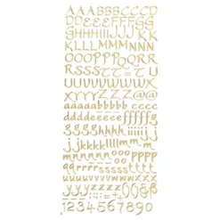 Sticker, Alphabet 3, Großbuchstaben, Spiegelfolie, gold