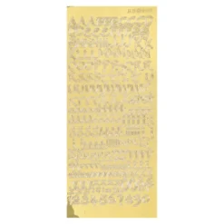 Sticker, Alphabet 3, Großbuchstaben, Spiegelfolie, gold