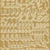Sticker, Alphabet 3, Großbuchstaben, Perlmuttfolie, gold