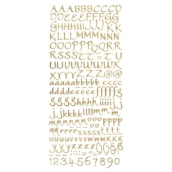 Sticker, Alphabet 3, Großbuchstaben, Perlmuttfolie, gold
