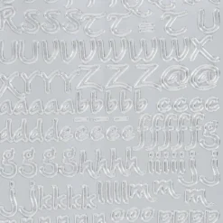 Sticker, Alphabet 3, Großbuchstaben, Spiegelfolie, silber