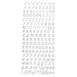 Sticker Alphabet 4, Großbuchstaben, Spiegelfolie, silber