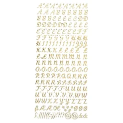 Sticker Alphabet 4, Großbuchstaben, Spiegelfolie, gold
