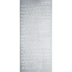 Sticker, Alphabet 1 Großbuchstaben, Perlmuttfolie, silber