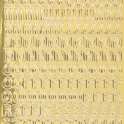Sticker Alphabet 8, Großbuchstaben, Spiegelfolie, gold
