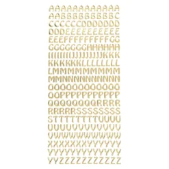 Sticker Alphabet 8, Großbuchstaben, Spiegelfolie, gold