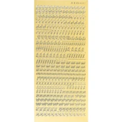 Sticker, Alphabet 1 Kleinbuchstaben, Spiegelfolie gold
