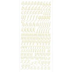 Sticker, Alphabet 2 Kleinbuchstaben, Spiegelfolie gold
