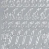Sticker, Alphabet, Kleinbuchstaben, Perlmuttfolie, silber
