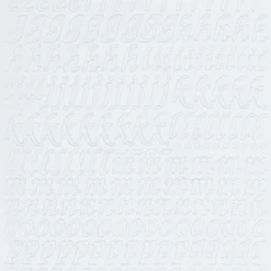 Sticker, Alphabet 1 Kleinbuchstaben, Lackfolie, weiß