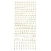 Sticker, Alphabet 3, Kleinbuchstaben, Spiegelfolie, gold