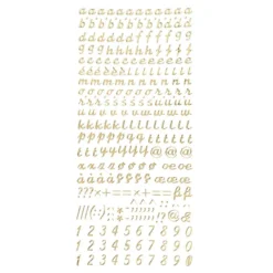 Sticker, Alphabet 3, Kleinbuchstaben, Spiegelfolie, gold