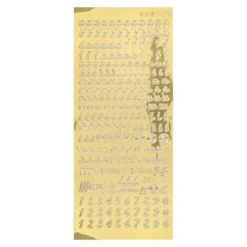 Sticker, Alphabet 3, Kleinbuchstaben, Spiegelfolie, gold