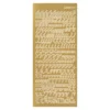 Sticker Alphabet 5, Perlmuttfolie, gold