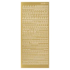 Sticker Alphabet 6, Perlmuttfolie, gold